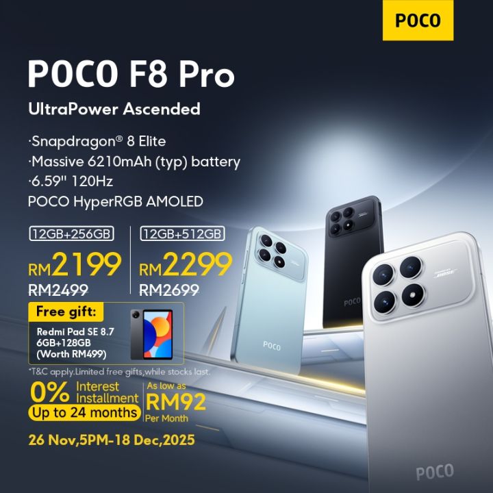 COD[New]POCO F8 Pro | Snapdragon ® 8 Elite/6210mAh battery&100W ...