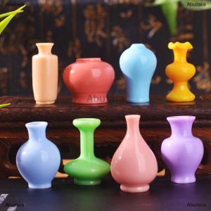 [COD] Abulaia 8pcs Mini Colorful Vase Bottles pots Handmade Dollhouse Miniatures Vase Doll House Decora Kitchen Ornament DIY Accessories