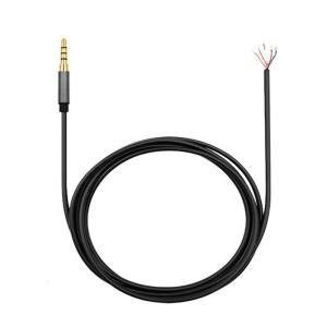 1m/2m/3.0m Length 3.5mm Cable with Bare Wire End 5Pin Gaming Headset Cable Cord for DIY Headphone Repairs