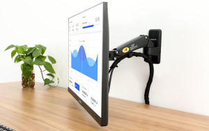 North Bayou NB F120 Wall Mount Monitor Arm / Single Arm Gas-Strut Single Arm Wall Full Motion