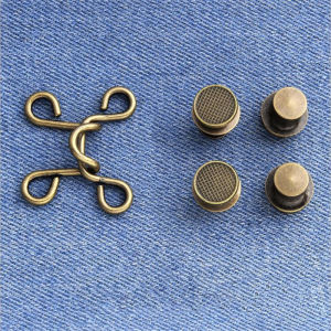 1/5Set Nail-free Metal Jeans Button Snaps Detachable Pants Clips Buttons Pins DIY Waist Tightener Clothing Buckles Sewing Tools