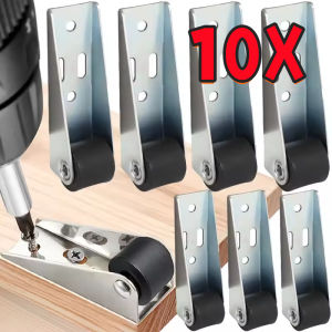 10PcsDurable Metal Furniture Silent Side Mounted Directional Roller Multifunction Door Support Moving