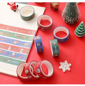 Washi tape băng keo trang trí sổ với chủ đề Noel Giáng sinh nhiều màu sắc - TamaChan