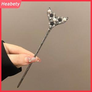 Heabety  Retro Trung Quốc Phong Cách Hoa Kẹp Tóc Mực Màu Hoa Tua Tóc Dính Cho Phụ Nữ Thanh Lịch Kiểu Tóc Đuôi Ngựa Chủ Đồ Trang Sức Tóc Phụ Kiện