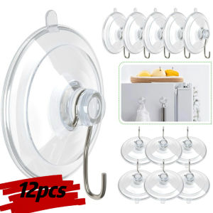 12pcs/set Multi-functional Strong Punch-Free Vacuum Hook Suction Cup Hook For Wall Hook Organizer Wall Hook