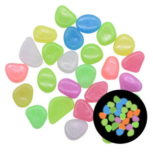 魚缸裝飾品 鱼缸灯 鱼缸100Pcs Batu Aquarium Rock Stone Glow Pebbles Aquarium Decoration/fish tank decoration stone/鱼缸造景 夜光石