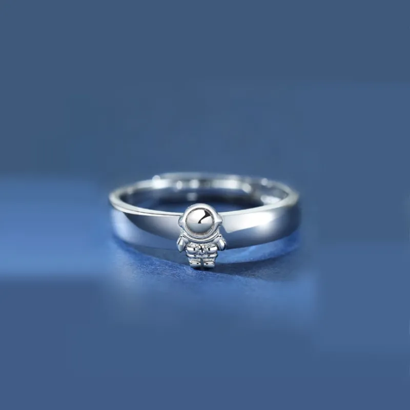 Heart Zircon Couple Ring with the Inscription Forever Endless Love