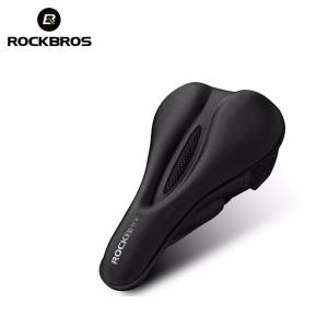 ROCKBROS Bicycle Saddle Cover Liquid Silicone Gels MTB Road Bike Saddle Cover Hollow Breathable Anti-slip Thicken Cycling Seat Accessories