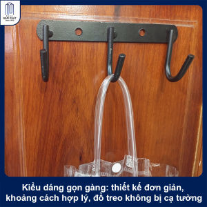 Móc treo quần áo vật dụng chống gỉ sét giá để đồ dùng nhà tắm bếp thanh kệ dán bắt tường khoan lỗ cao cấp moc chịu lực
