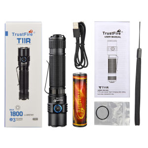 Trustfire T11R Taktis LED Senter Senter 1800 Lumen Tipe Kuat C USB Rechargeable 18650(3000mah) Obor Lampu Tinggi Lampu Dual Power Sakelar