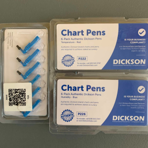Dickson P222 Red & P226 Blue Chart Recorder Pens – 6pcs/Pack