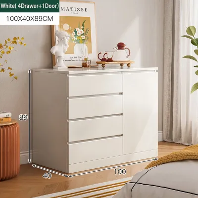 STON 3/4/5 Layer Chest Drawer Storage Cabinet Wardrobe Cupboard Wardrobe Bedroom Nordic Style Solid Wood White Putih Baju Almari Baju Cloth 抽屉柜