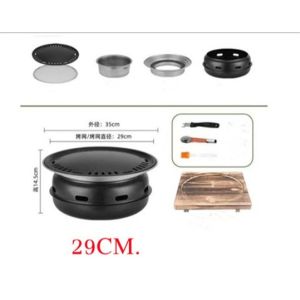 เตาย่างถ่านเกาหลีย่างได้นาน มีถาดย่างให้2แบบ เตาอบในครัวเรือนเชิงพาณิชย์กลางแจ้ง เตาบาร์บีคิวไร้ควัน เตาปิ้งย่าง