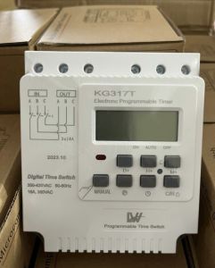 Công tắc hẹn giờ KG317Tđồng hồ hẹn giờ 3 phatimer hẹn giờbộ hẹn giờ 3 pha 380vrơ le thời gian thực KG317T 380v