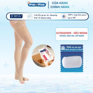 [CÓ QUÀ TẶNG] Vớ Y Khoa Ultrasheer Đùi Màu Da Hở Ngón Suy Giãn Tĩnh Mạch Áp Lực 20-30mmHg (Tất Y Khoa)