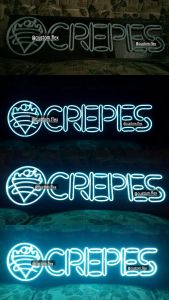 Neon Flex Crepes Tulisan Logo untuk kamar Aesthetic indoor outdoor MURAH