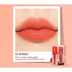 OMG OH MY GLAM Glassy Lip Tint 2gr / LipTint 3X Skincare Infused & Hyaluronic Acid /  Plumpy Longlasting Moisturizing Melembabkan Warna Intens Tahan Lama