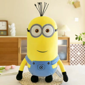30cm Minions Movie Periphery Yellow Plush Bob Plush Stuart Stuffed Toys In Jeans Soft Dolls Pillow Decoration Children Birthday Gift