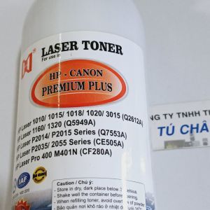 Bình mực in bơm cho HP CANNON: HP 12A 53A 0.5A FX9S  / Canon 2900 103 303 308 703 (NET 140g) / Màu Đen