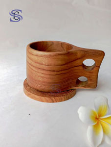 Gelas Minum Kayu Jati - Gelas - cangkir teh kopi