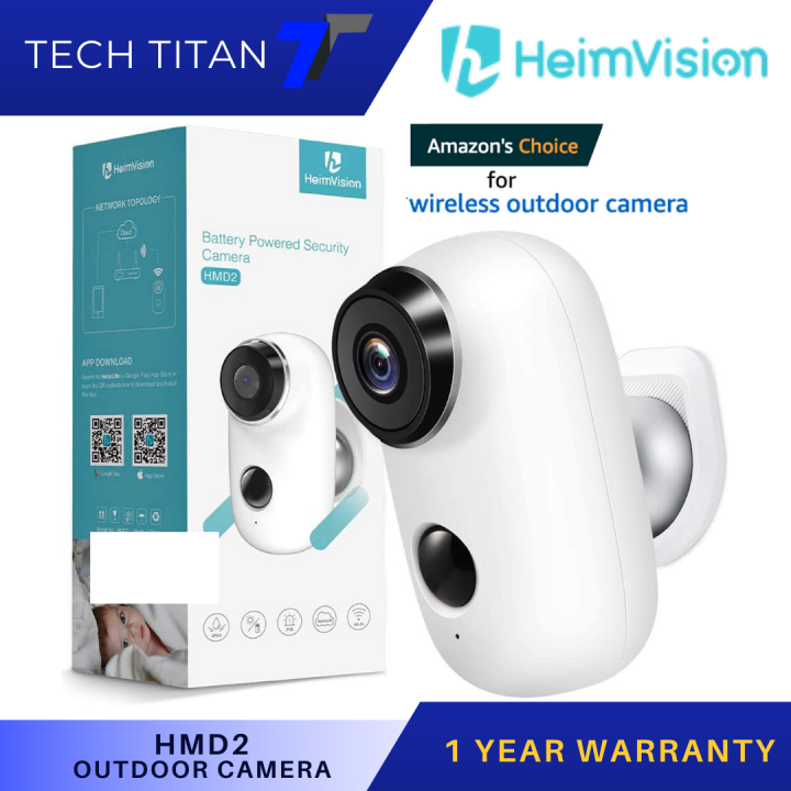 HeimVision HMD2 Wireless Rechargeable Battery-Powered Security Camera,  1080P Video with 2-Way Audio, Night Vision, Waterproof Home Indoor/Outdoor  WiFi