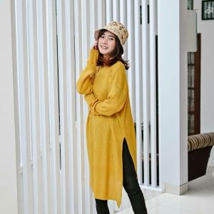 DRES TUNIK RAJUT / KARENINA ANDIN / TUNIK WANITA REMAJA KEKINIAN / ATASAN WANITA MUSLIM