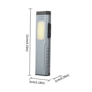 STVML ic Attachment USB Rechargeable Flashlight Dual XTE Lights Audible Buzzer EDC Flashlight Use Flash Light Pocket Flashlight Emergencies