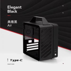 Mechanic Master C24 Sugar Cube Air&TypeC Version Portable Mini Desktop Chassis ITX Computer Case with Tempered Glass