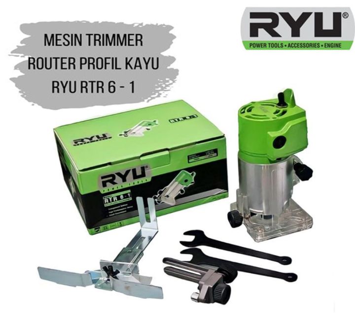 RYU Wood Trimmer Router RTR6-1 Mesin Profil Kayu Listrik 6mm Belum ...