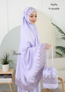 ชุดมุสลิม ตะละกงสำหรับผู้ใหญ่ ชุดละหมาดนำเข้า Talakong Danisha รุ่นHaifa แถมกระเป๋าไว้สำหรับพกพาเนื้อผ้านุ่มใส่สบายไม่ร้อน