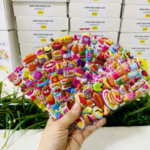 Sticker 3D nổi hoạt hình THỨC ĂN hình dán trang trí dễ thương cho bé trai bé gái (được lựa mẫu)