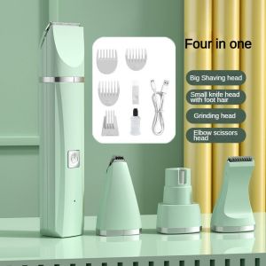 4-in-1 Pet trimmer kit electric four in one pet grooming shaver dog and cat hair clipper professional pet nail clipper waterproof