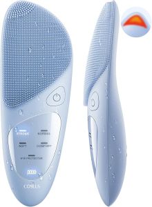 Bàn chải rửa mặt COSLUS: Bàn chải rửa mặt silicone di động chống nước sạc lại 4 chế độ làm sạch máy tẩy tế bào chết điện cho nam nữ làm sạch tẩy tế bào chết mát xa