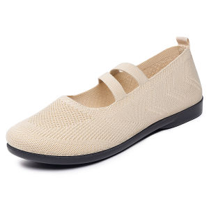 Free Shipping WomenS Spring Casual Shoes Soft-Soled And Comfortable Breathable Knit Sneakers Mom Shoes Canvas Shoes