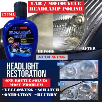 Car Headlamp Restoration Headlamp Cleaner Polish Wax Plastic Restore Renew Retreading Car Care Product Headlight Repair Nano Coating Scratch Remover Motorcycle Headlight Polishing Liquid Mengilat Lampu Kereta Ubat Kilat Lampu Besar Kereta Motosikal