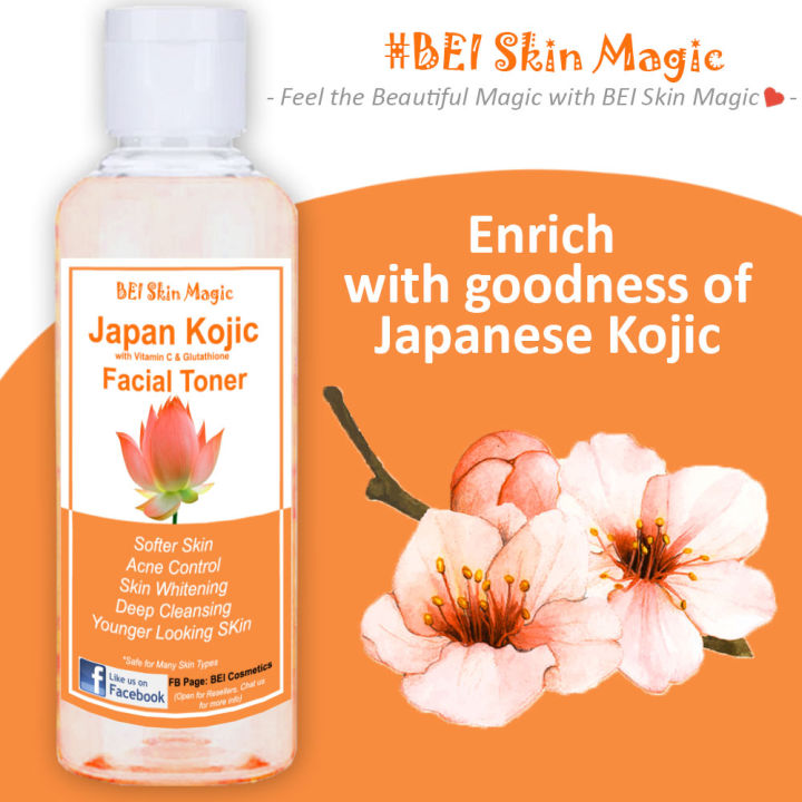 BEI x Green Nature Japan Kojic Toner with Glutathione and Vitamin C ...