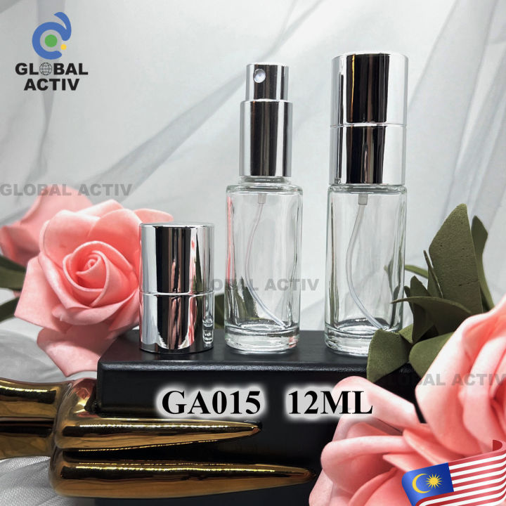 12pcs］12ml (GA015) Screw Refillable Spray Glass Perfume Bottle