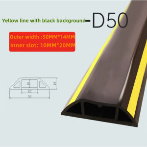 5M Self-Adhesive Floor Cord Cover Cord Protector Extension Wiring Duct Protector Electric Wire Slot Cable Concealer Manage Cable Cover Hider Covers Wire Organizer