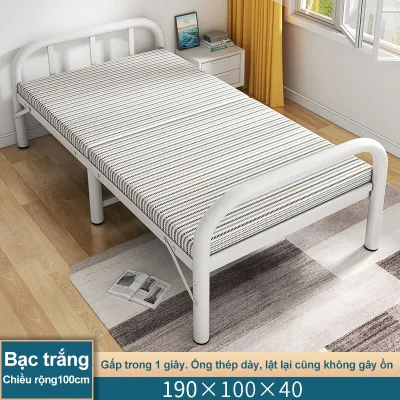 BMZAR 1m9 giường gấp gọn khung sắt 1-2 người nằm chắc chắn Chịu Tải 600KG Giường xếp gọn thông minh gia đình