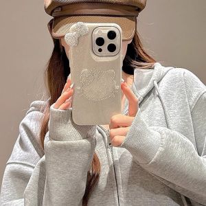 Christmas Gift Halloween Sanrio Kawaii Flash Diamond Bow Hello Kitty Acrylic IPhone Cases Anime Cartoon Fashion Exquisite Mobile Phone Protective Covers