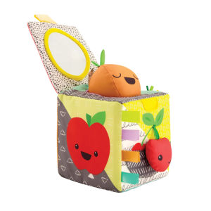 Infantino : Peek & Seek Sensory Discovery Cube - ลูกบาศก์เสริมพัฒนาการ ผลไม้