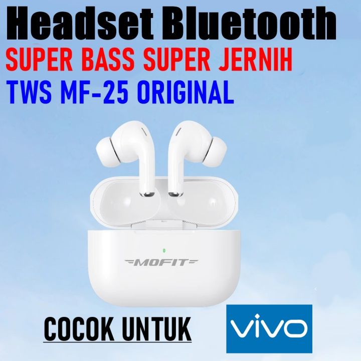 TWS Headset Bluetooth MF-25 Mofit ORIGINAL SUPER BASS for Vivo Y1S