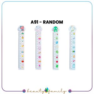 BF-A91 Penggaris Plastik 15cm Anak Pelajar Karakter Lucu Alat Tulis Sekolah / Plastic Ruler Cartoon