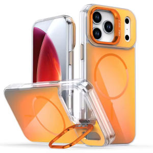 Ốp lưng điện thoại giữ ống kính cho iPhone 17 Pro Max có sạc không dây từ tính chống đổi màu