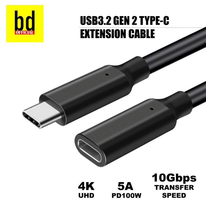 Usb C Extension Cable Usb 32 10gbps Type C Male To Female Extender 5a Pd100w Fast Charging 0000