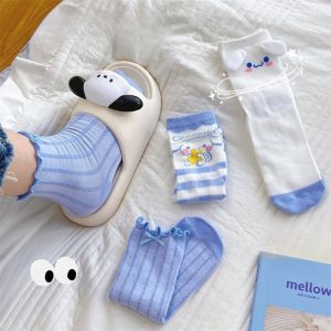 Sanrio Kuromi ถุงเท้าลําลอง ผ้าฝ้ายแท้ กันกลิ่น ลายการ์ตูนอนิเมะ สีสวย Cinnamoroll สำหรับคุณสมบัติของผู้หญิง