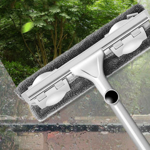 Window Cleaner Long Handle Telescopic Rod Wiper Double-sided Window Cleaning Stick Glass Window Ceramic Tile Cleaning Tool