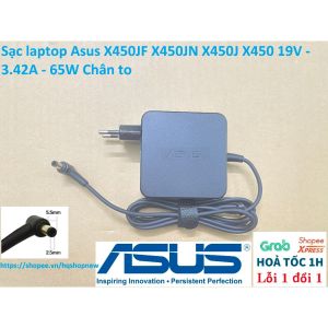 ️[Sạc zin] Sạc laptop Asus X450JF X450JN X450J X450 19V - 3.42A - 65W Chân to