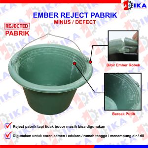 TERMURAH ! Ember cor hijau / ember murah / ember cupang (BARANG REJECT PABRIK ADA MINUS BIBIR ROBEK)