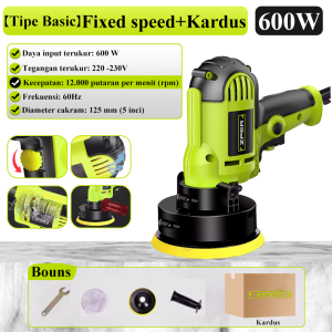 ZPER 600W Mesin Poles Mobil Polisher Mobil Perbaikan Ubin Motor Car Alat Disc Disk Kaca Motor